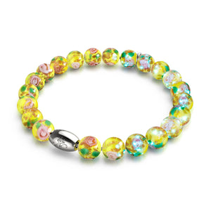 Blue Daffodil | .925 Sterling Silver | Firefly Glass Garden Bracelet