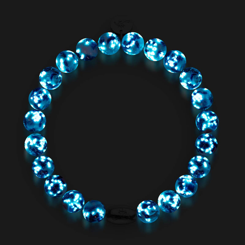 Blue Iris | .925 Sterling Silver | Firefly Glass Bracelet