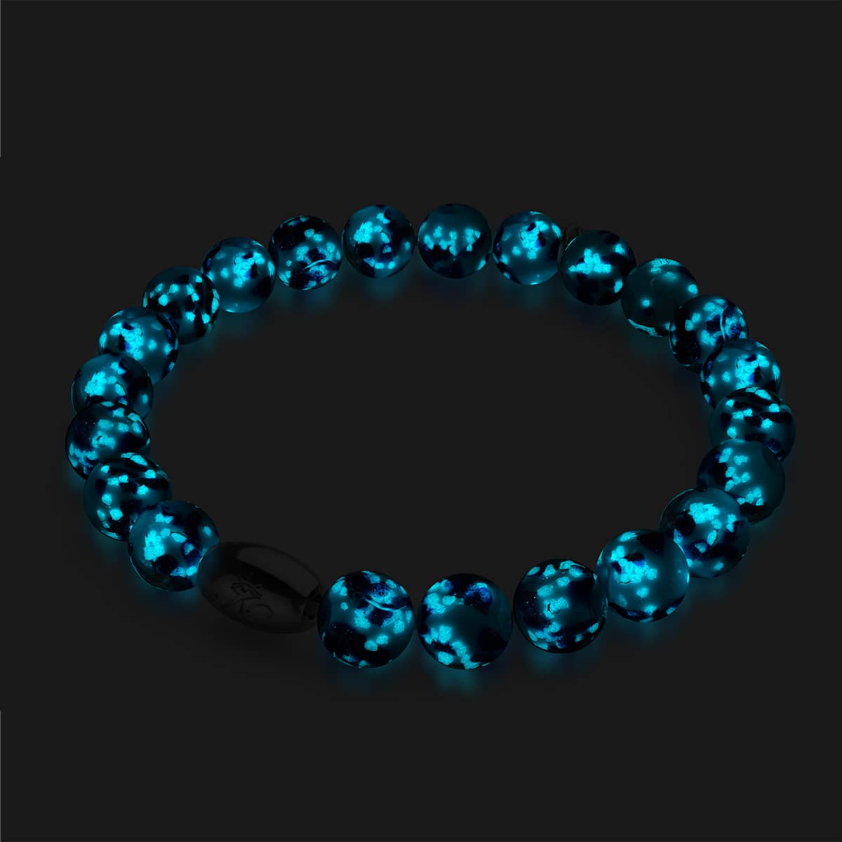 Blue Seaspray | .925 Sterling Silver | Firefly Glass Bracelet