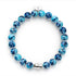 Blue Seaspray | .925 Sterling Silver | Firefly Glass Bracelet