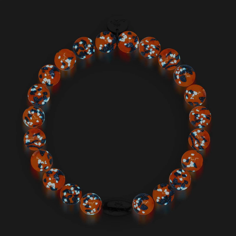 Glowing Ember | .925 Sterling Silver | Firefly Glass Bracelet