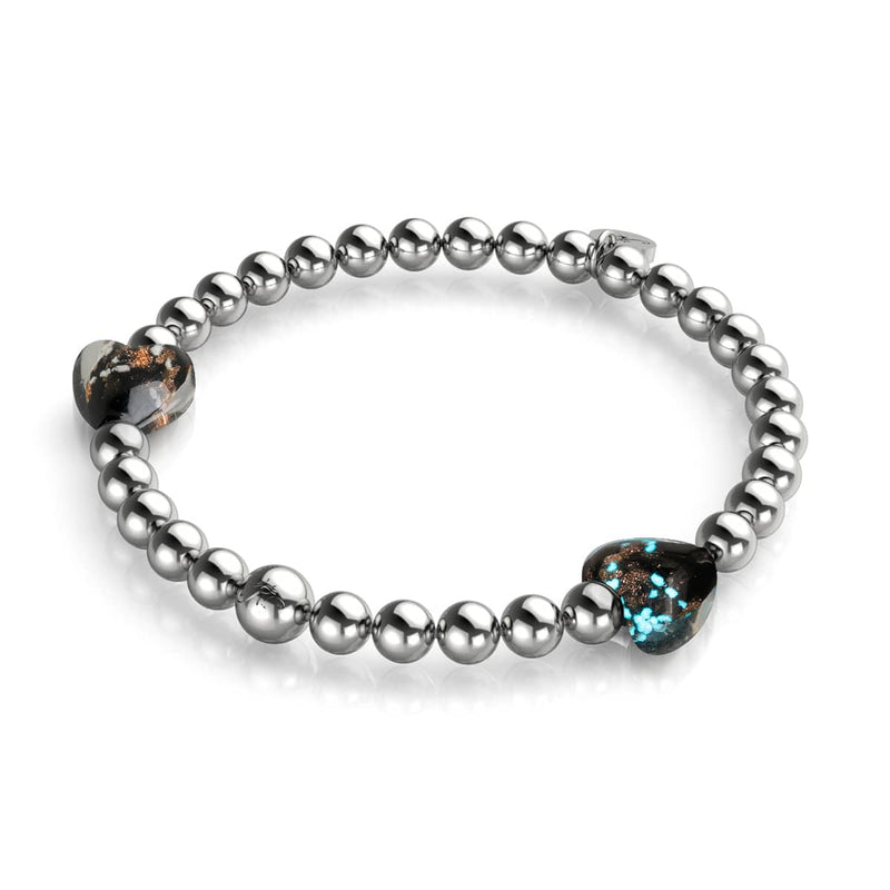 Obsidian | Firefly Glass Hearts Essence Bracelet