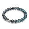 Pitch Black | .925 Sterling Silver | Firefly Glass Bracelet