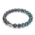 Pitch Black | .925 Sterling Silver | Firefly Glass Bracelet