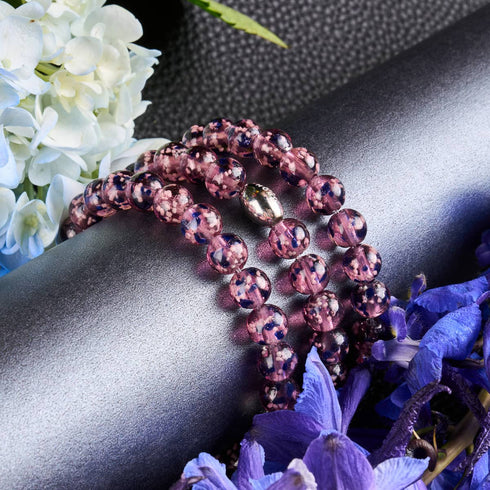 Purple Elixir | .925 Sterling Silver | Firefly Glass Bracelet