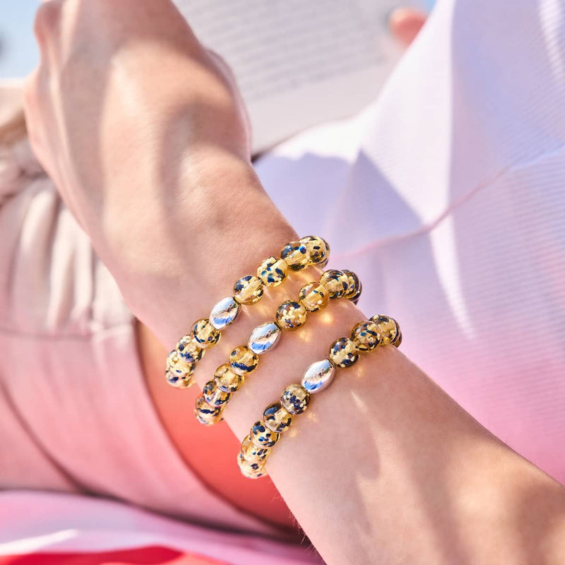 Sandstone Flame | .925 Sterling Silver | Firefly Glass Bracelet