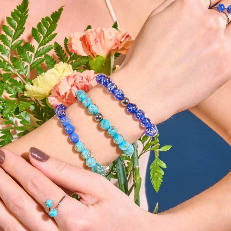 Sapphire | .925 Sterling Silver | Firefly Glass Bracelet