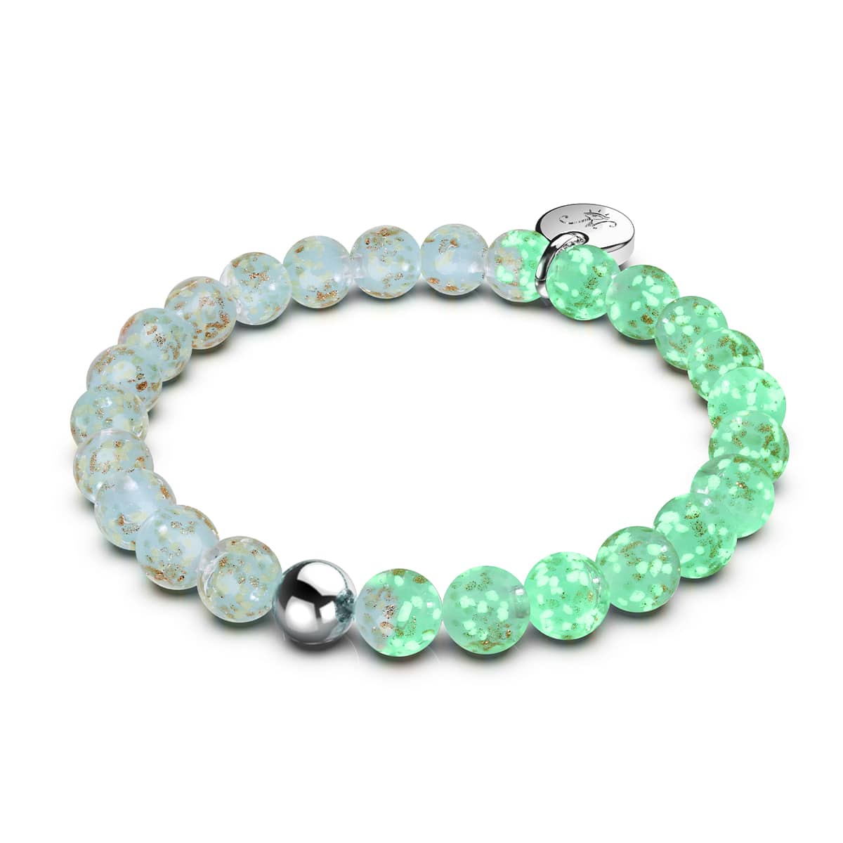 Succulent | .925 Sterling Silver | Firefly Glass Bracelet