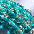 Teal | Silver | Firefly Glass Macrame Bracelet