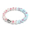 White x Pink | .925 Sterling Silver | Firefly Glass Love Bracelet