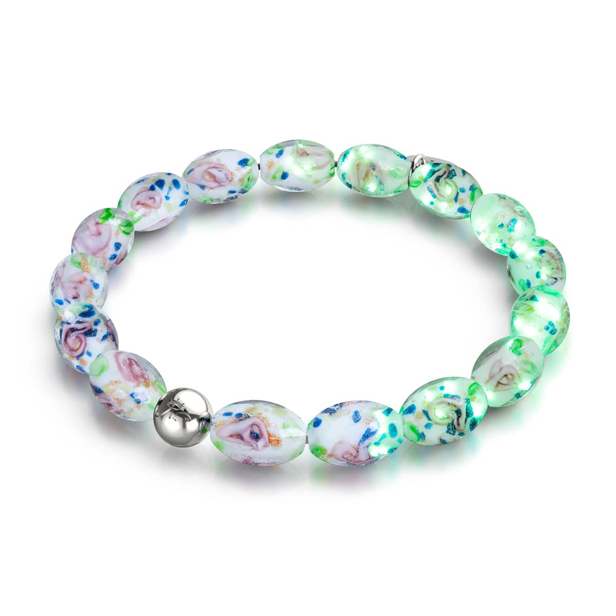 Winter Garden | .925 Sterling Silver | Firefly Glass Garden Bracelet