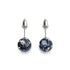 Pitch Black | .925 Sterling Silver | Firefly Glass Stud Earrings