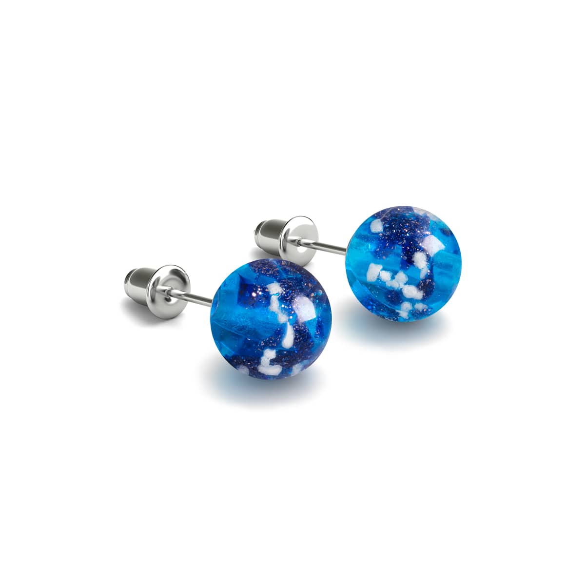 Topaz Flame | .925 Sterling Silver | Firefly Glass Stud Earrings
