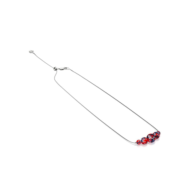 Fire and Ice | .925 Sterling Silver | Firefly Glass Infinity Clasp Necklace
