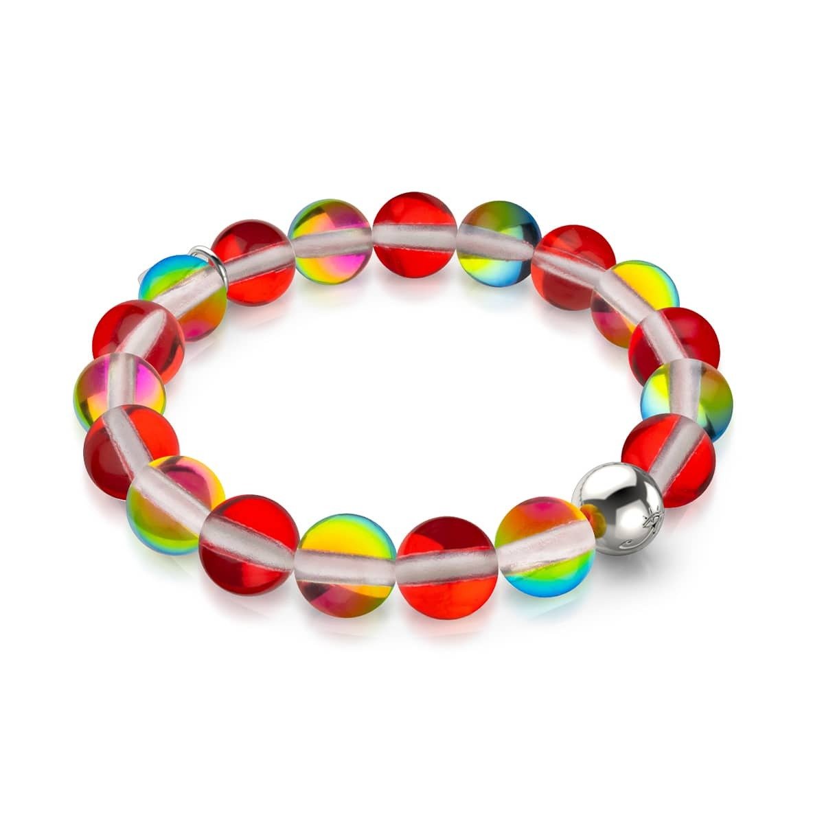 Mars Red | .925 Sterling Silver | Galaxy Glass Statement Bracelet