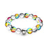Rainbow Sky | .925 Sterling Silver | Galaxy Glass Statement Bracelet