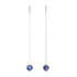 Lunar Tide | .925 Sterling Silver | Galaxy Glass Chain Drop Threader Earrings