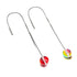 Mars Red | .925 Sterling Silver | Galaxy Glass Chain Drop Threader Earrings
