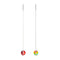 Mars Red | .925 Sterling Silver | Galaxy Glass Chain Drop Threader Earrings