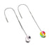 Rainbow Sky | .925 Sterling Silver | Galaxy Glass Chain Drop Threader Earrings