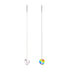 Rainbow Sky | .925 Sterling Silver | Galaxy Glass Chain Drop Threader Earrings