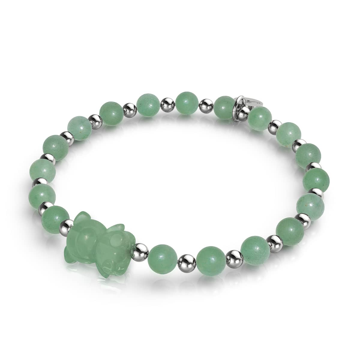 Lucky Artio | Gemmy Bear Bracelet | Green Aventurine