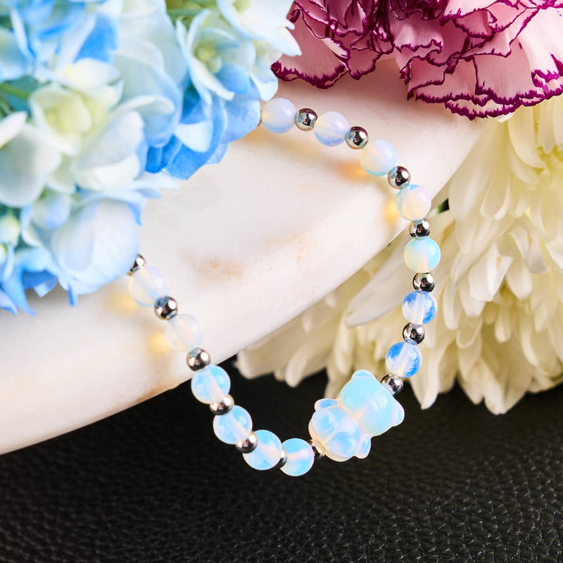 Luna | Gemmy Bear Bracelet | Moonstone x Silver