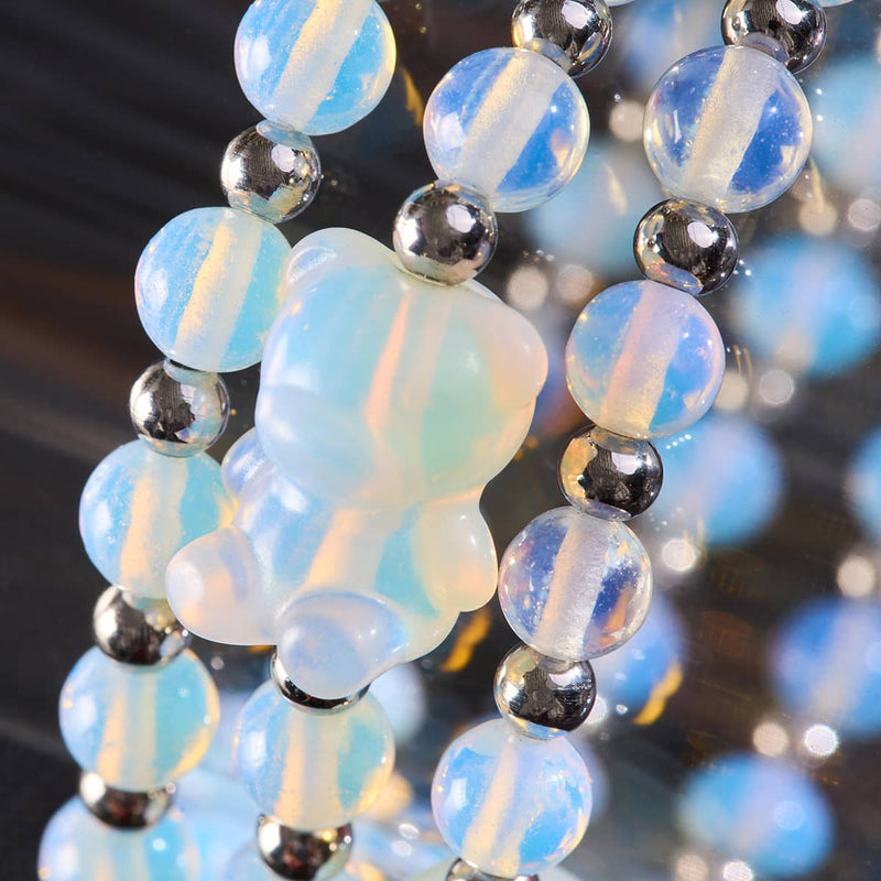 Luna | Gemmy Bear Bracelet | Moonstone x Silver