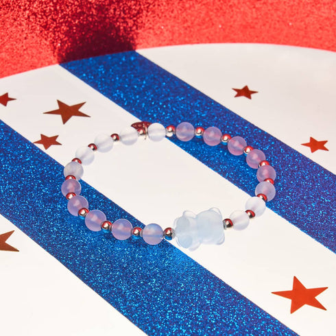Oceanus | Gemmy Bear Bracelet | Aquamarine x Silver