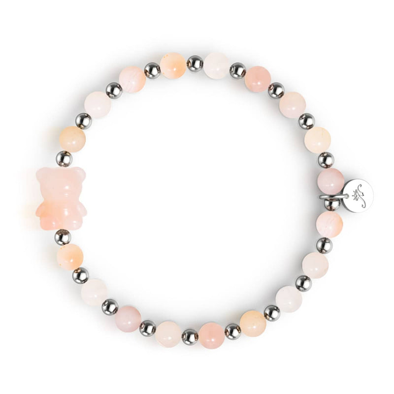 Sahara | Gemmy Bear Bracelet | Peach Carnelian x Silver