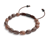 Bronzite | Gunmetal | Gemstone Pebble Macrame Bracelet
