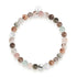 Chestnut Quartz | Silver | Healing Gemstone Bead Bracelet