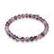 Purple Ghost Quartz | Silver | Healing Gemstone Bead Bracelet
