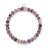 Purple Ghost Quartz | Silver | Healing Gemstone Bead Bracelet