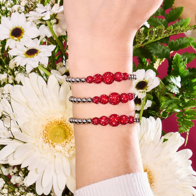 Cherry Sparkle | Crystal Cascade Kikiballa Bracelet