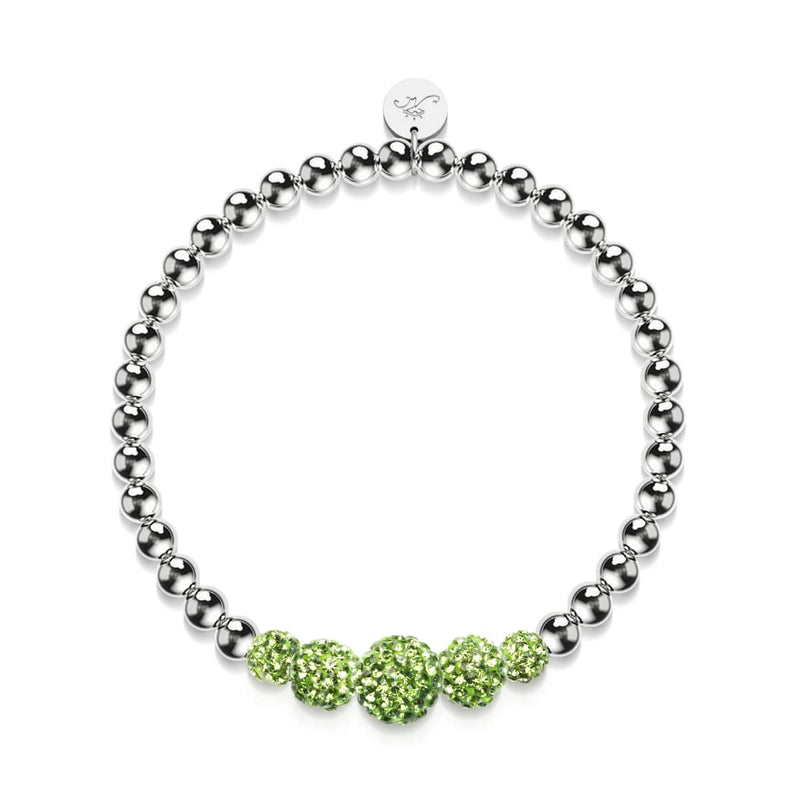 Palm Green | Crystal Cascade Kikiballa Bracelet