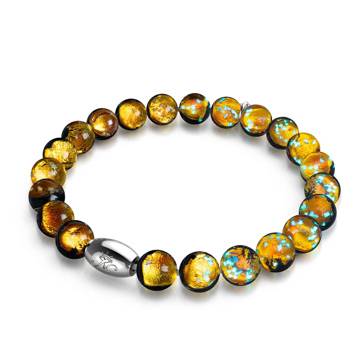 Hunter's Moon | .925 Sterling Silver | Lunar Glass Bracelet