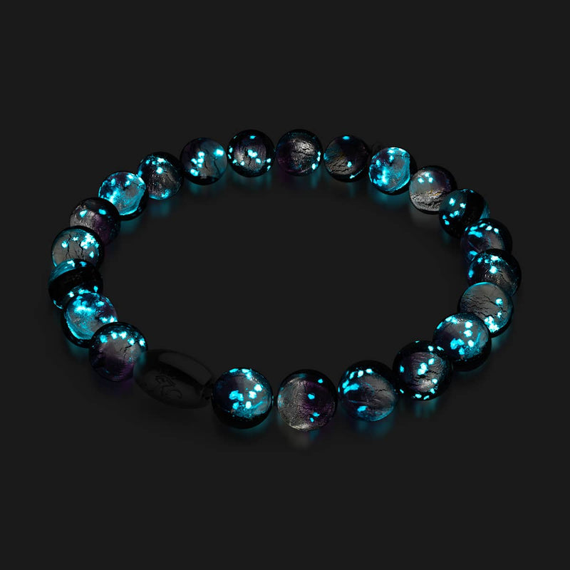Violet Moon | .925 Sterling Silver | Lunar Glass Bracelet