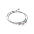 Grey | .925 Sterling Silver | Mermaid Glass Infinity Clasp Anklet