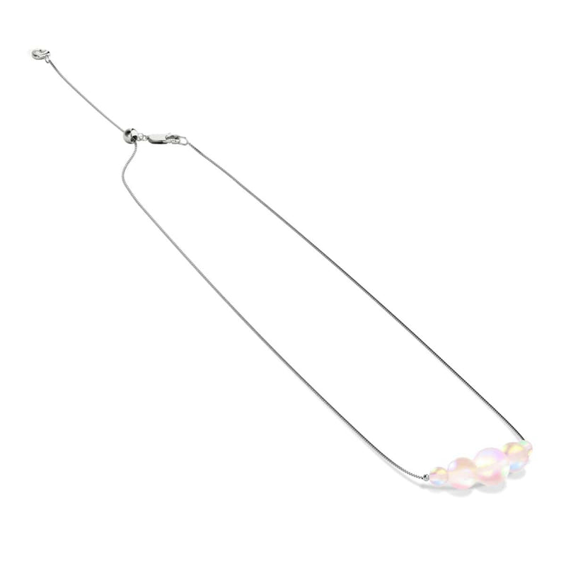 Peach | .925 Sterling Silver | Mermaid Glass Infinity Clasp Anklet