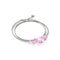 Pink | .925 Sterling Silver | Mermaid Glass Infinity Clasp Anklet