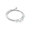 Rainbow White | .925 Sterling Silver | Mermaid Glass Infinity Clasp Anklet