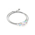 Rainbow White | .925 Sterling Silver | Mermaid Glass Infinity Clasp Anklet