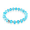 Aquamarine | Silver | Mermaid Glass Macaron Bracelet