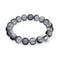Carbonite | Silver | Mermaid Glass Statement Bracelet