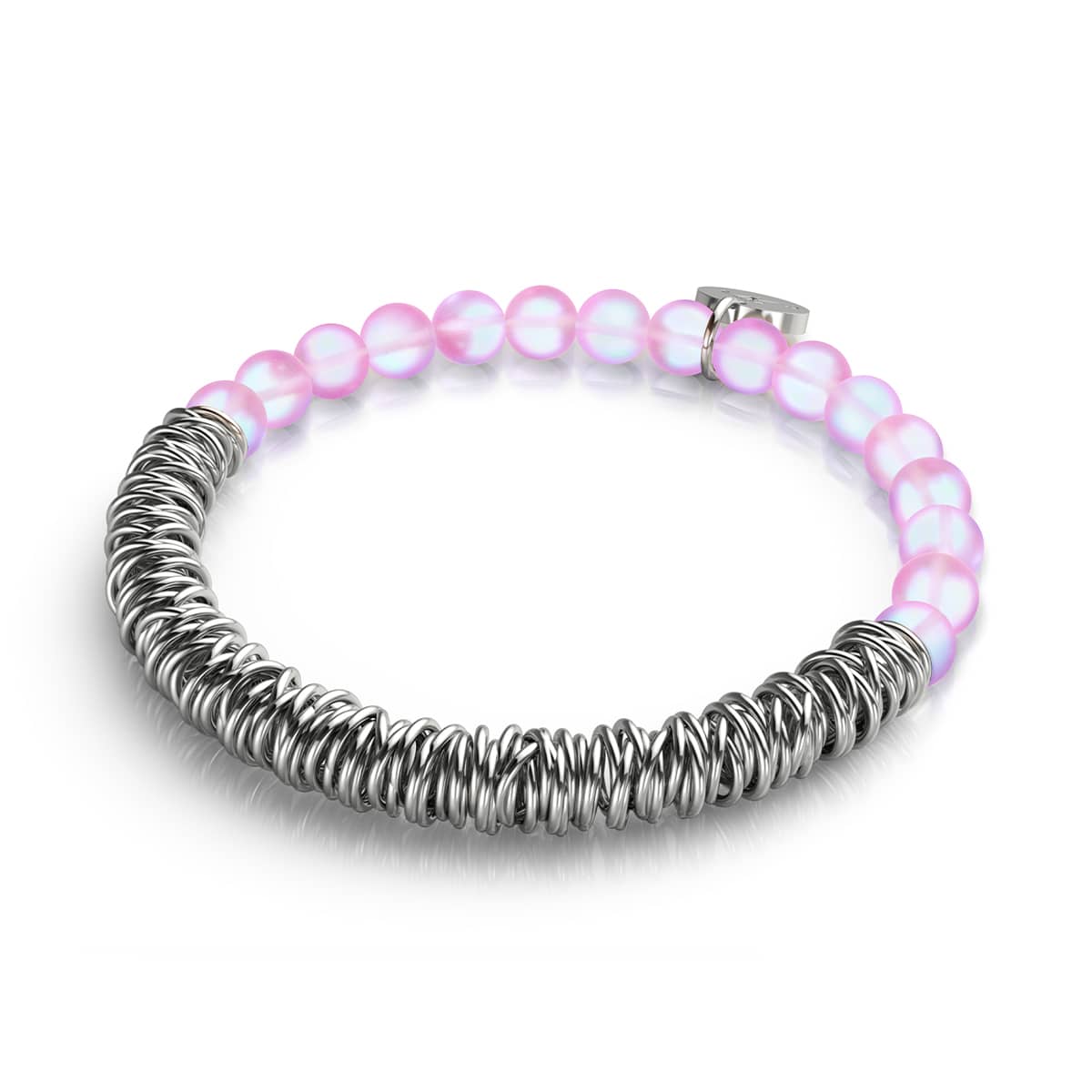 Lavender | Silver | Mermaid Glass x Links of Love Bracelet