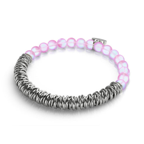 Lavender | Silver | Mermaid Glass x Links of Love Bracelet