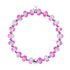Magenta | Silver | Mermaid Glass Macaron Bracelet