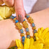 Mini Pixiu Feng Shui Bracelet | WATER Element | Blue Agate x 18k Gold