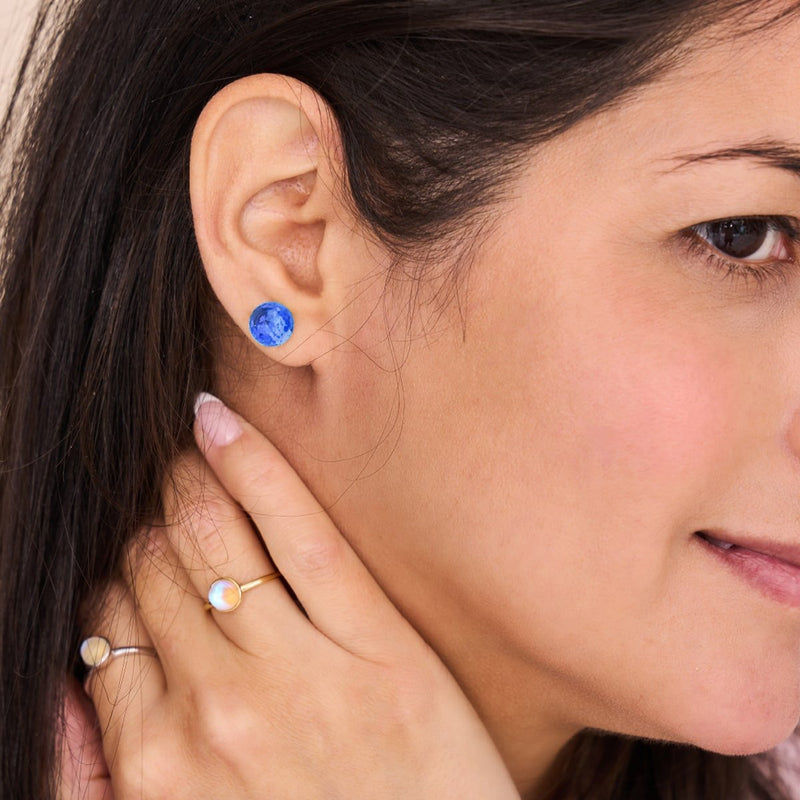 Sapphire | .925 Sterling Silver | Prisma Stud Earrings